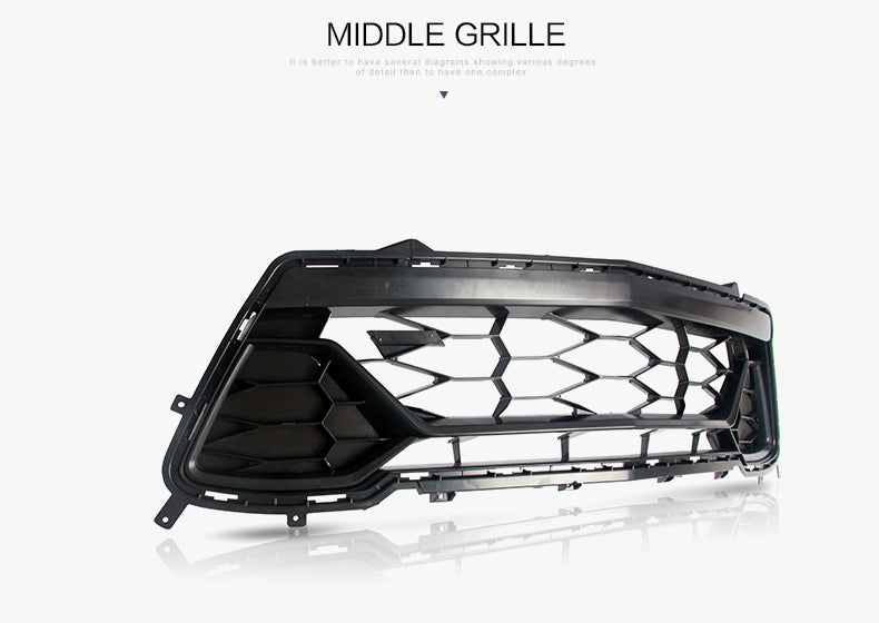 VLAND Middle Grill with Cover and Nuts For Chevrolet Camaro 2016-2023 6th Gen (Sixth generation) VLAND Factory