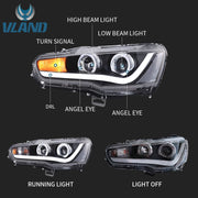 VLAND Projector Headlights For Mitsubishi Lancer EVO X 2008-2018 VLAND Factory