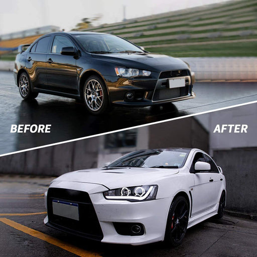 VLAND Projector Headlights For Mitsubishi Lancer EVO X 2008-2018 VLAND Factory