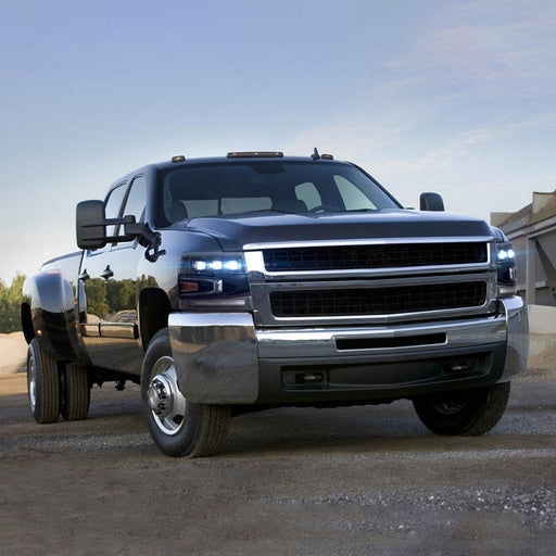 VLAND Projector LED Headlights For 2007-2013 Chevrolet Chevy Silverado 1500 / 2500HD /3500HD With Blue Breathing Lighting VLAND Factory