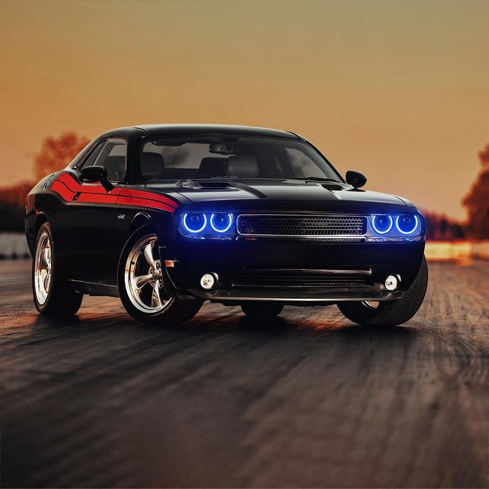 VLAND RGB Dual Beam Headlights For Dodge Challenger 2008-2014 VLAND Factory