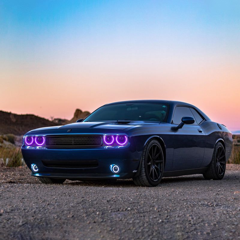 VLAND RGB Dual Beam Headlights For Dodge Challenger 2008-2014 VLAND Factory