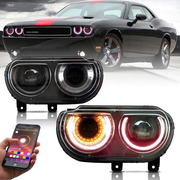 VLAND RGB Dual Beam Headlights For Dodge Challenger 2008-2014 VLAND Factory