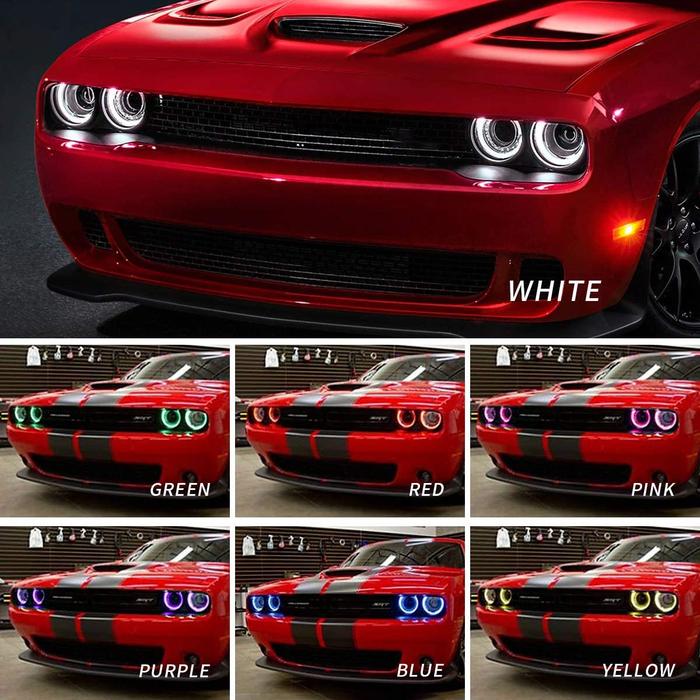 VLAND RGB Dual Beam Headlights For Dodge Challenger 2015-2020 VLAND Factory