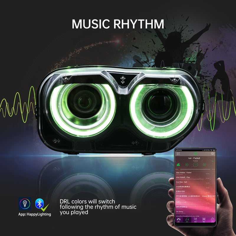 VLAND RGB Dual Beam Headlights For Dodge Challenger 2015-2020 VLAND Factory