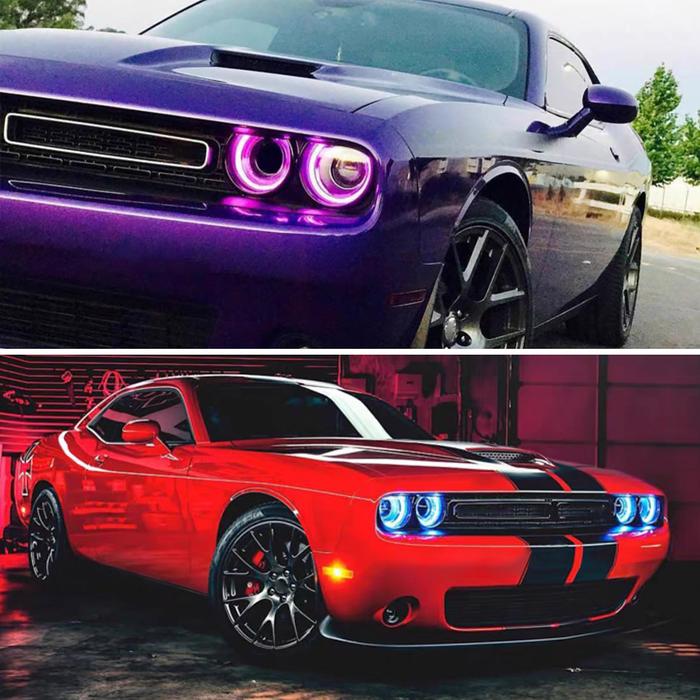 VLAND RGB Dual Beam Headlights For Dodge Challenger 2015-2020 VLAND Factory