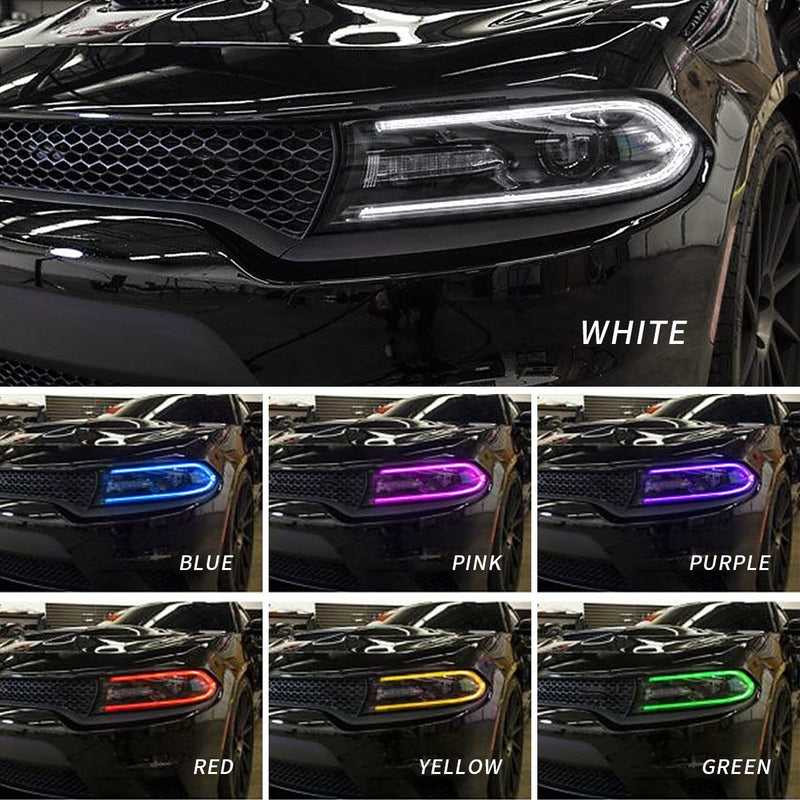 VLAND RGB Projector Headlights For Dodge Charger 2015-2021 (Dual Beam Lens w/ Color Changing System) VLAND Factory