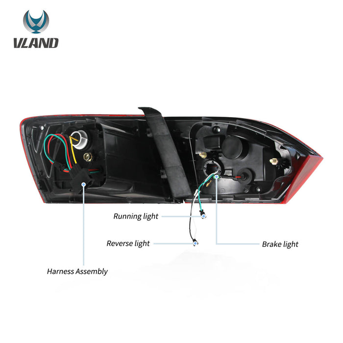 VLAND Dual Beam Headlights and Tail Lights For Volkswagen VW Jetta / Sagitar (NOT GLI) 2011-2014