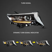 Vland Dual Beam Projector Headlights for Toyota Land Cruiser GXL / TZ-G 2017-2023 4th Gen Second Facelift VLAND Factory