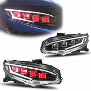 Vland Full LED Demon Eye Headlights for Honda Civic 2015-2021 (Tenth generation / 10th Gen Sedan Coupe Hatchback) VLAND Factory