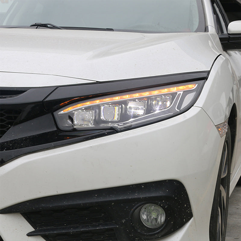 Vland Full LED Demon Eye Headlights for Honda Civic 2015-2021 (Tenth generation / 10th Gen Sedan Coupe Hatchback) VLAND Factory