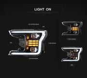 Vland Full LED Headlights for Ford F150 13th Gen Pickup 2018-2020 w/ Sequential Turn Signals （Only One Side） VLAND Factory