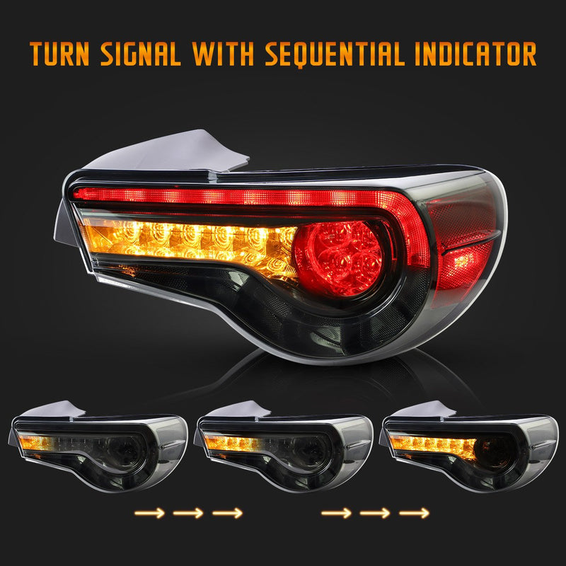 Vland Full LED Tail Lights For Toyota 86 GT86 & Subaru BRZ 2012-2020 Scion FR-S 2013-2016 W/ Sequential Indicators VLAND Factory