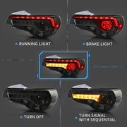 Vland Full LED Tail Lights For Toyota 86 GT86 & Subaru BRZ 2012-2020 Scion FR-S 2013-2016 W/ Sequential Indicators VLAND Factory