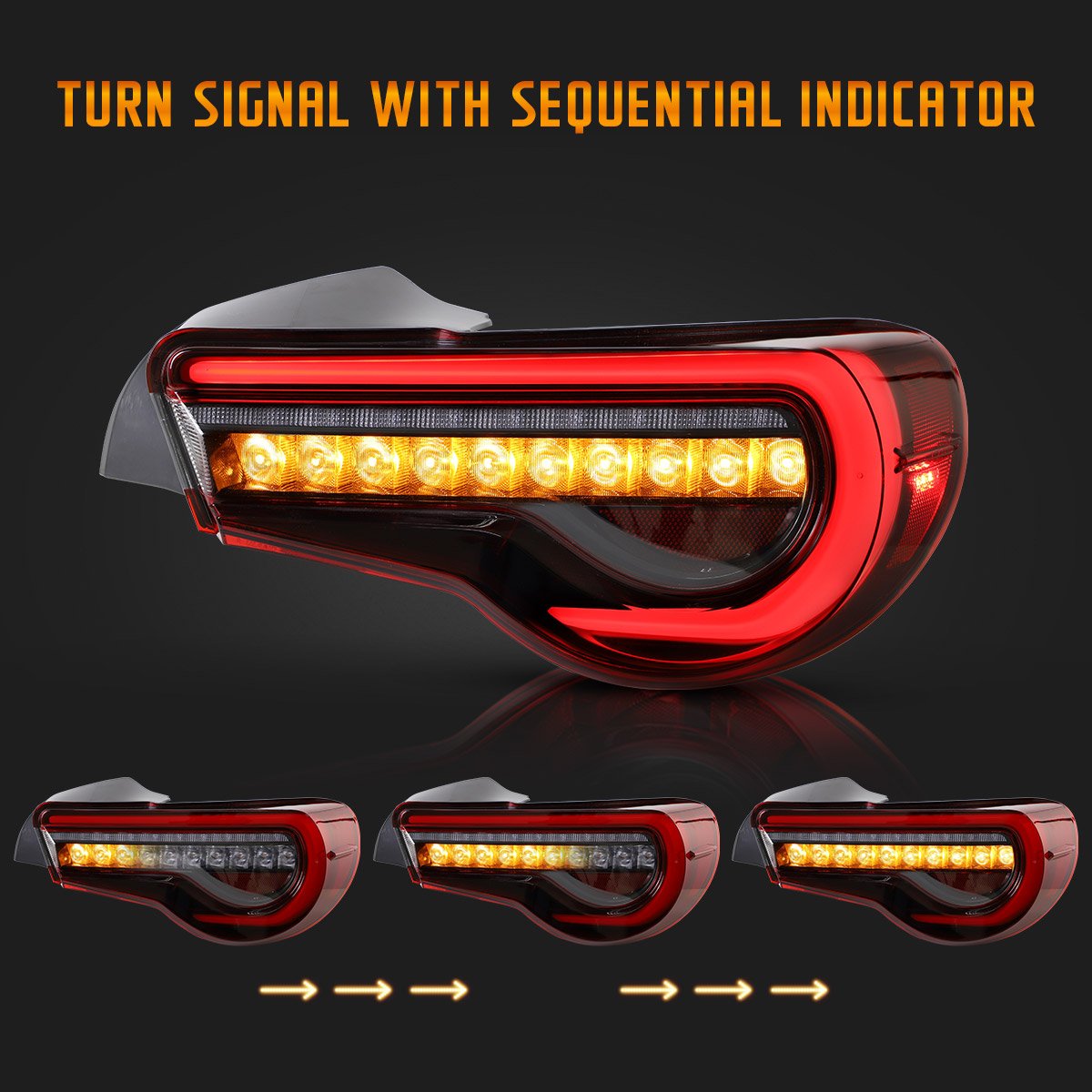 Vland Full LED Tail Lights For Toyota 86 GT86 & Subaru BRZ 2012