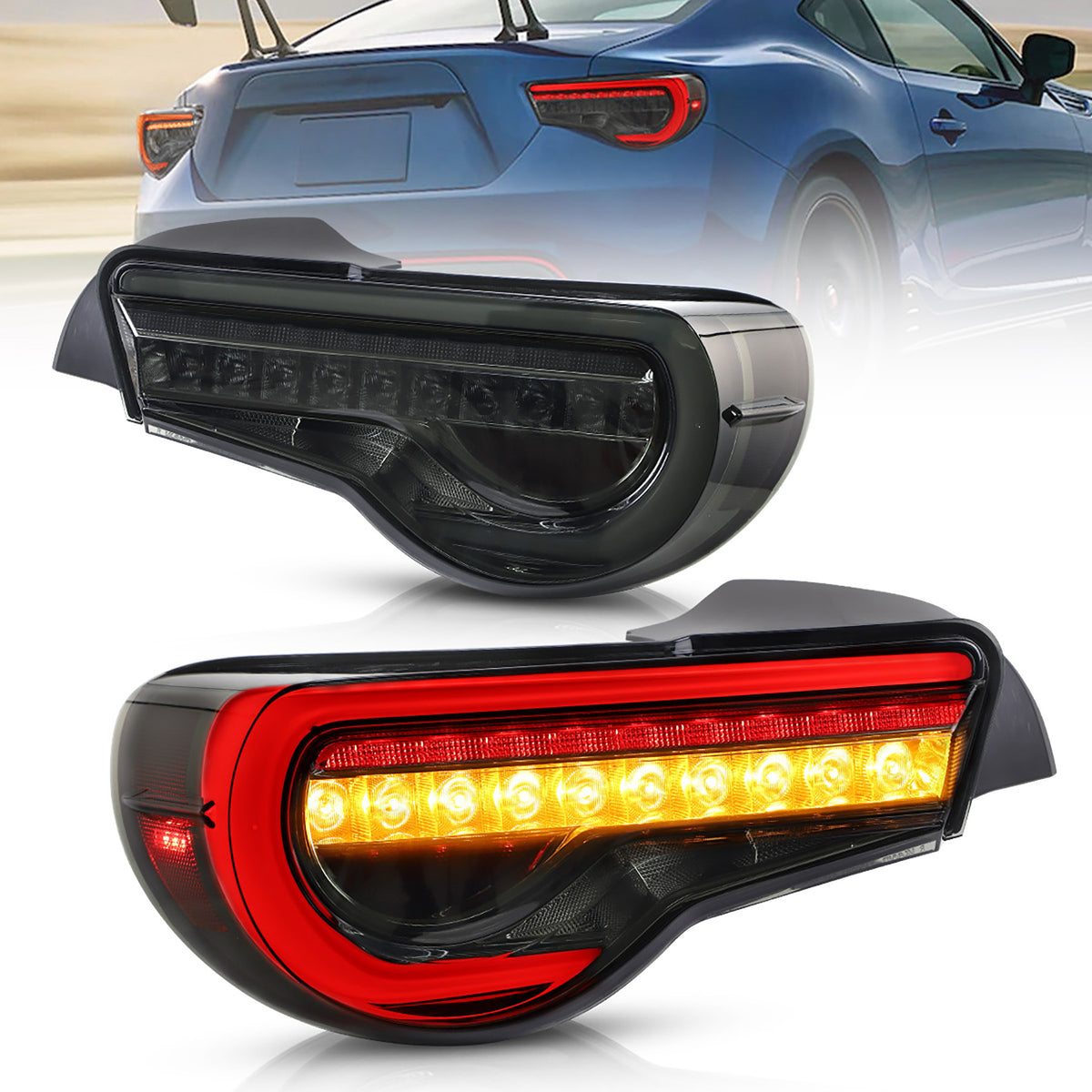 トヨタ 86 LEDテールランプ スモーク　vland Vland-Full-LED-Tail-Lights-For