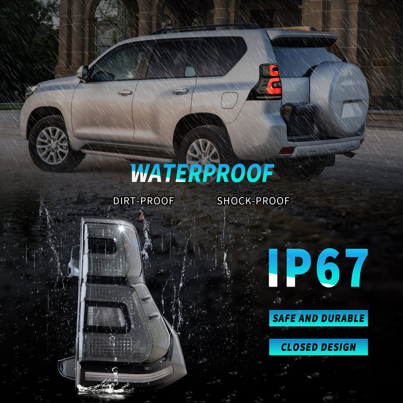 Vland Full LED Tail Lights For Toyota Land Cruiser Prado 2010-2016 Aftermarket Tail lights (Not fit GX460) VLAND Factory