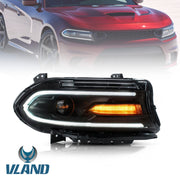 Vland LED Dual Beam Projector Headlights For Dodge Charger 2015-2021 7th Gen Facelift (Seventh generation, LD) VLAND Factory