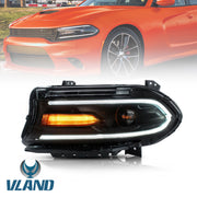 Vland LED Dual Beam Projector Headlights For Dodge Charger 2015-2021 7th Gen Facelift (Seventh generation, LD) VLAND Factory