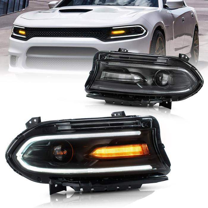 Vland LED Dual Beam Projector Headlights For Dodge Charger 2015-2021 7th Gen Facelift (Seventh generation, LD) VLAND Factory