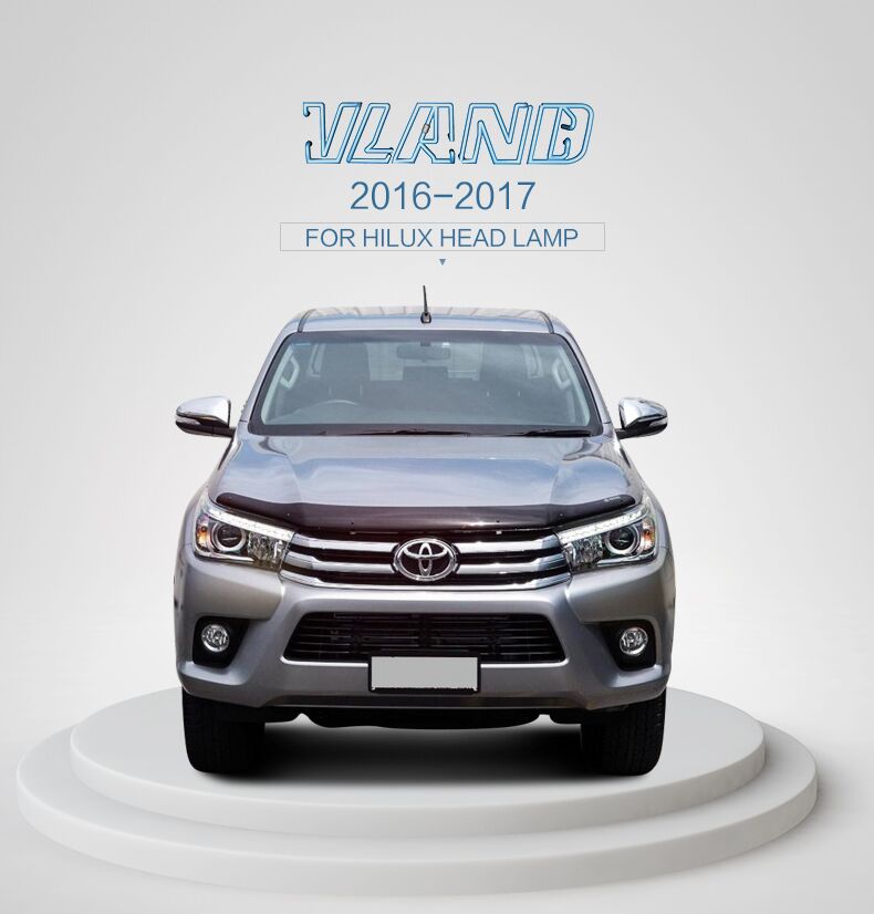 Vland LED Headlights For Toyota Hilux / Revo 2015-UP 8th Gen (Eighth generation. AN110, AN120, AN130) VLAND Factory