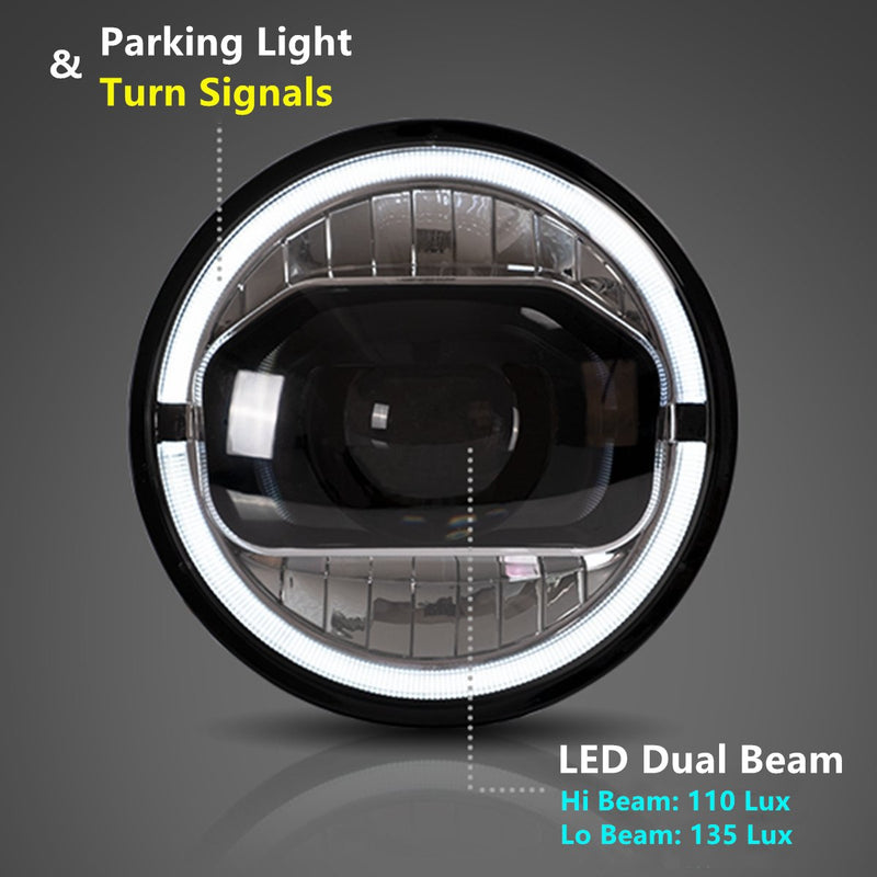 Vland LED Projector Headlights For Jeep Wrangler 2007-2017 Dual Beam (DRL Integrated w/ Turn Signals) VLAND Factory