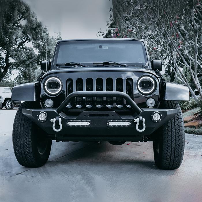 Vland LED Projector Headlights For Jeep Wrangler 2007-2017 Dual Beam (DRL Integrated w/ Turn Signals) VLAND Factory