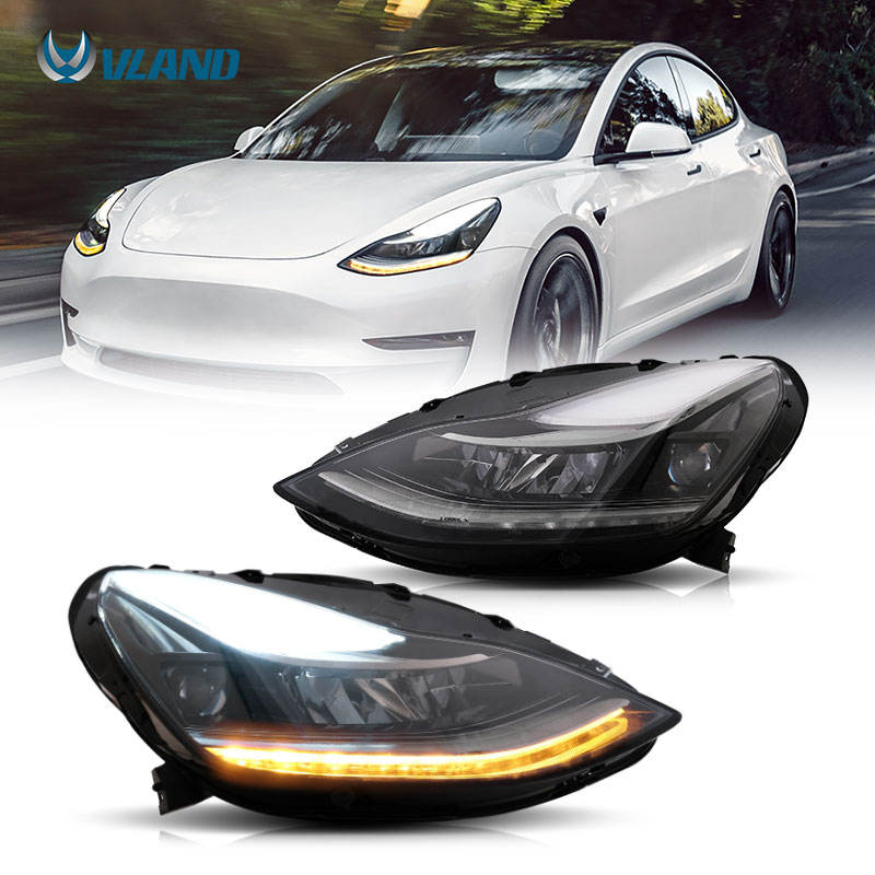 Vland LED Projector Headlights For Tesla Model 3 2017-2022 / Model Y 2 ...