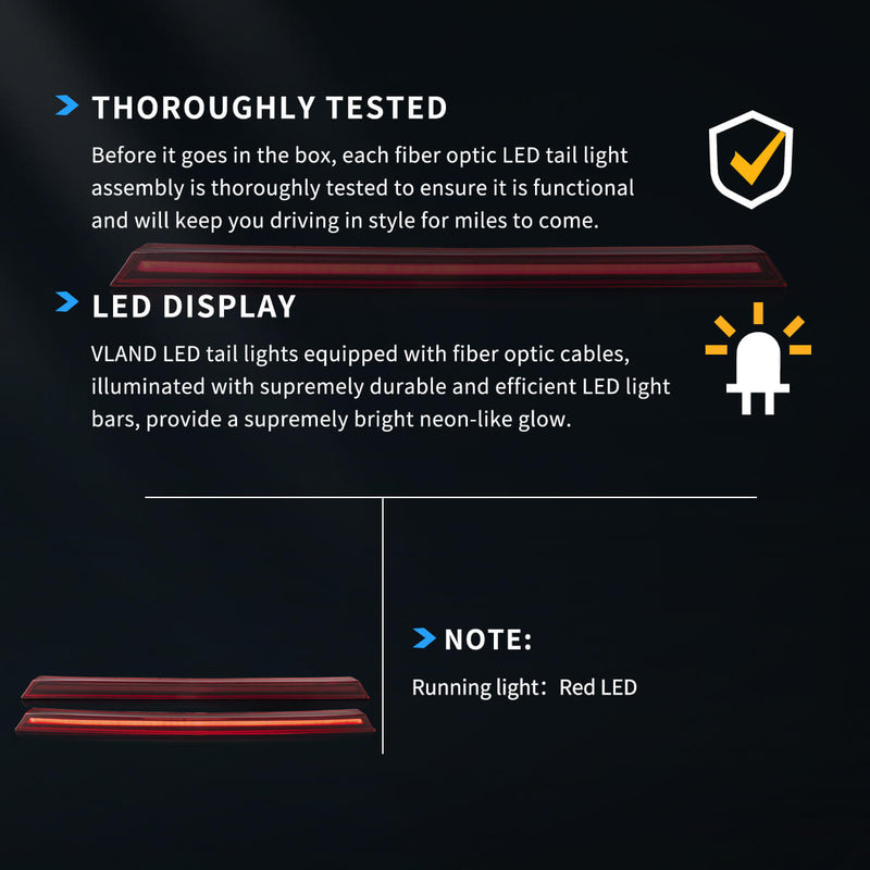 Vland LED Rear Trunk Taillight for Kia K3 3th Gen (BD) Sedan 2019-2022 With Sequential Turn Signal VLAND Factory