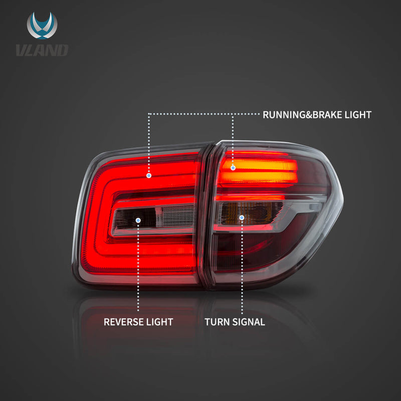 Vland LED Tail Lights Clear For Nissan Patrol 6th Gen(Y62)17-20 Armada 2th Gen (Y62) Pre-Facelift VLAND Factory