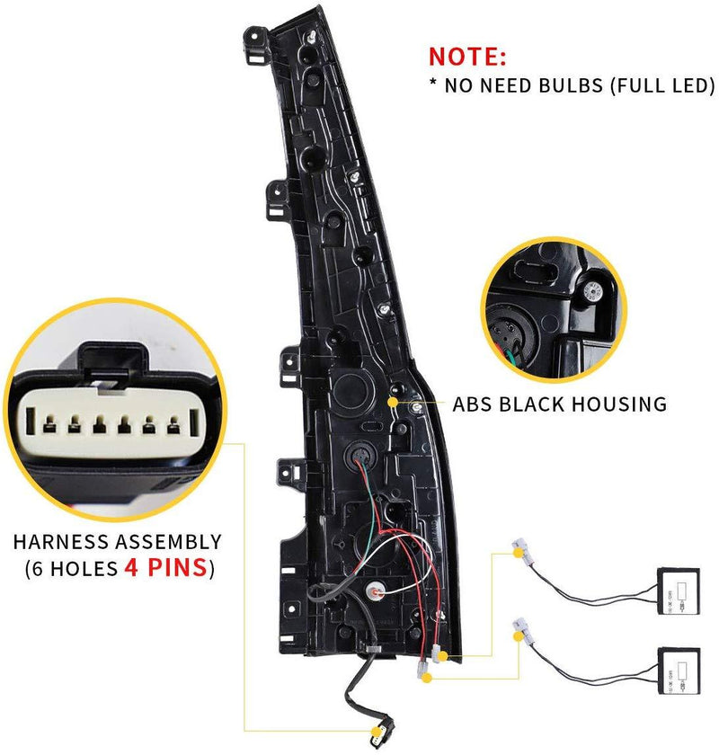 Vland LED Tail Lights For Chevrolet Tahoe / Suburban 2015-2020 Tail Lamp VLAND Factory
