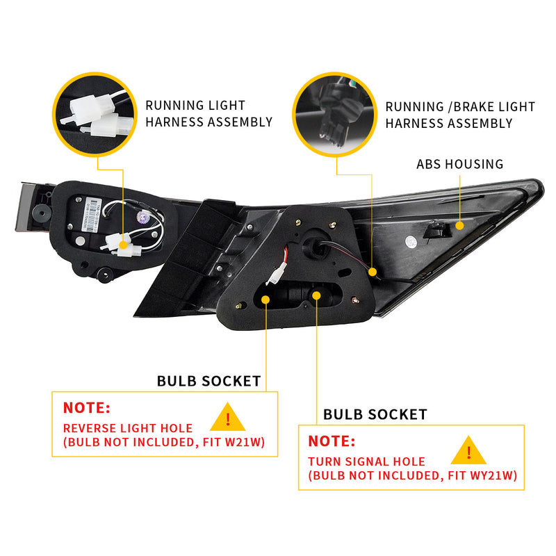 Vland LED Tail Lights For Honda Accord Inspire 8th Gen Sedan 2008-2013 [4PCS] VLAND Factory