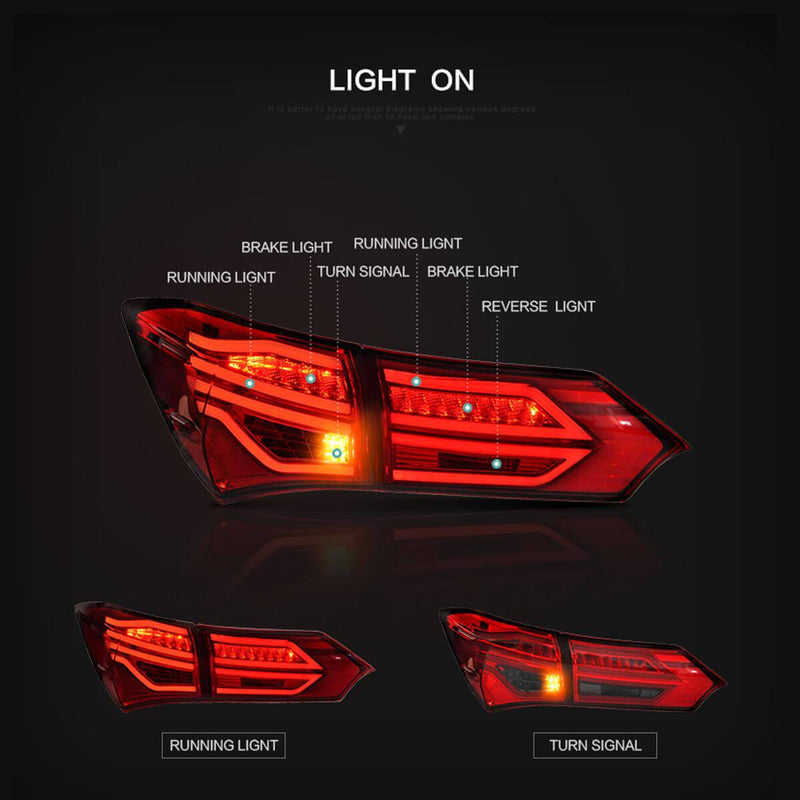 Vland LED Tail Lights For Toyota Corolla E170/E180 2014-2019 (MOQ of 100 Sets) VLAND Factory