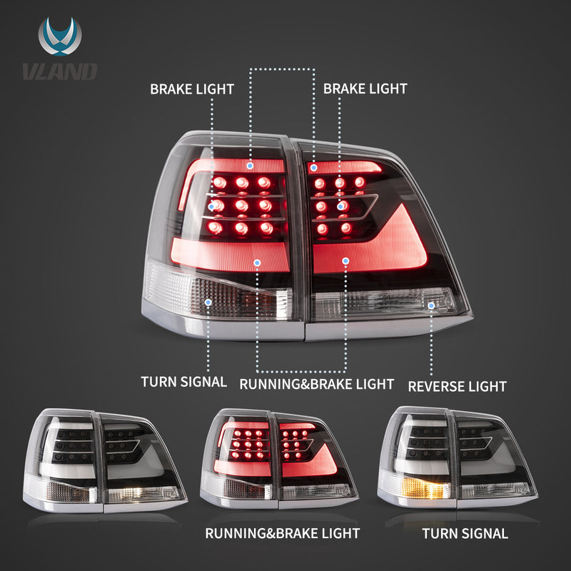 Vland LED Tail Lights For Toyota Land Cruiser 2008-2015 VLAND Factory
