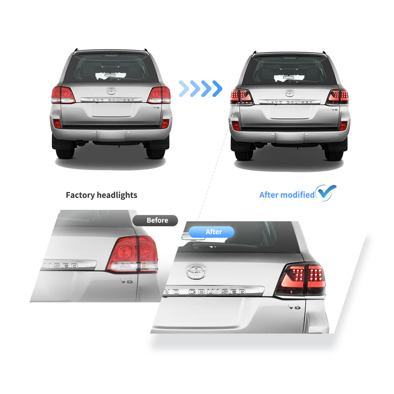Vland LED Tail Lights For Toyota Land Cruiser 2008-2015 VLAND Factory