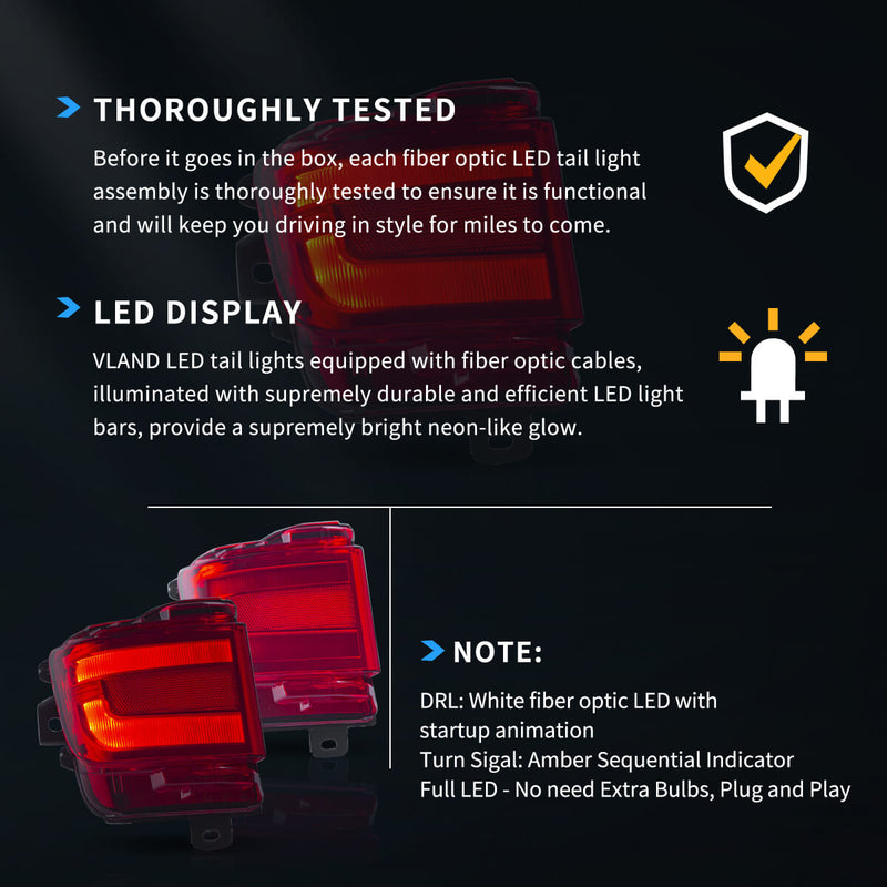 Vland LED Tail Lights For Toyota Land Cruiser 2016-2021 0266 VLAND Factory