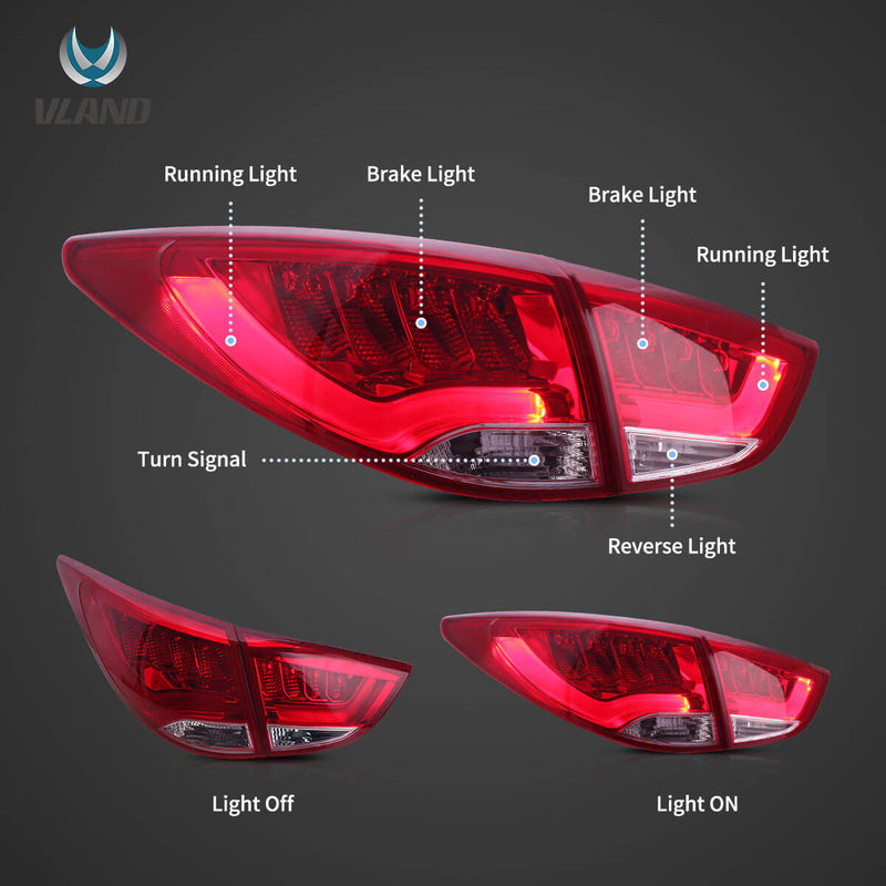 Vland LED Tail Lights for Hyundai IX35 (Tucson) 2010-2013 VLAND Factory