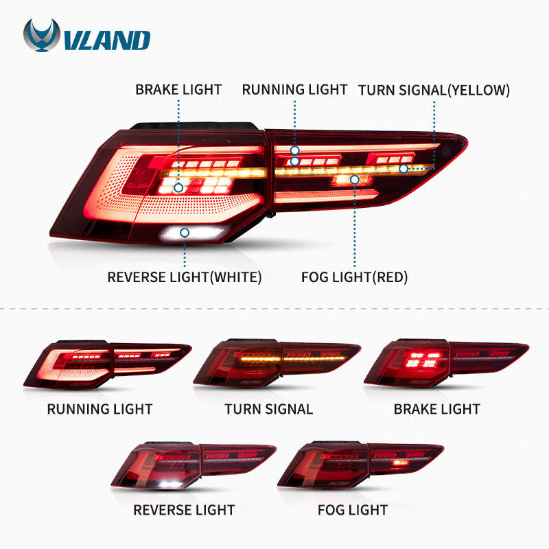 Vland LED Tail Lights for Volkswagen Golf MK8 2019-2022 / 2022??¨¬Cpresent VLAND Factory